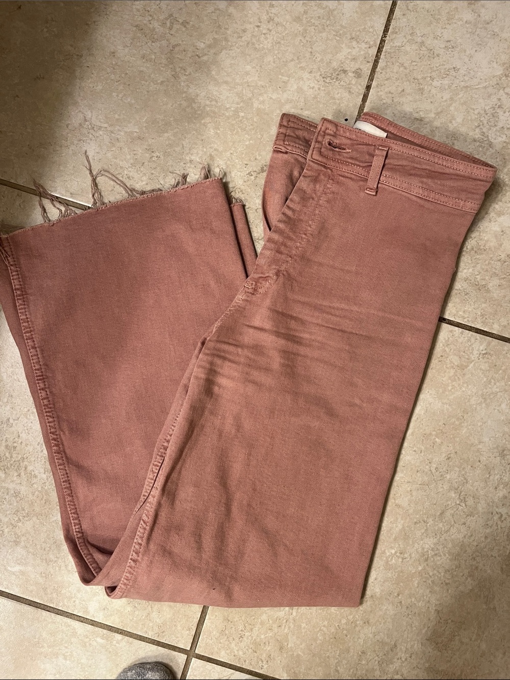 Zara Marine Straight Jeans in Dusty Rose